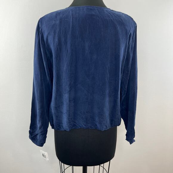 NWT Rabbit Rabbit Rabbit Designs Blue Paisley Long Sleeve Scoop Neck Size 12M - Picture 2 of 7